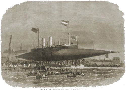 The launching of the Ross Winans at Millwall