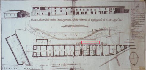 Plan before 18th century changes (North down)