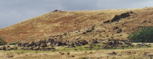 A ruined inland ahu