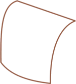 A smoothly faired plate.