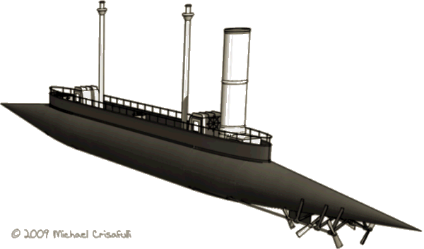 WSW with Ross Winans masts, companionways, & stack
