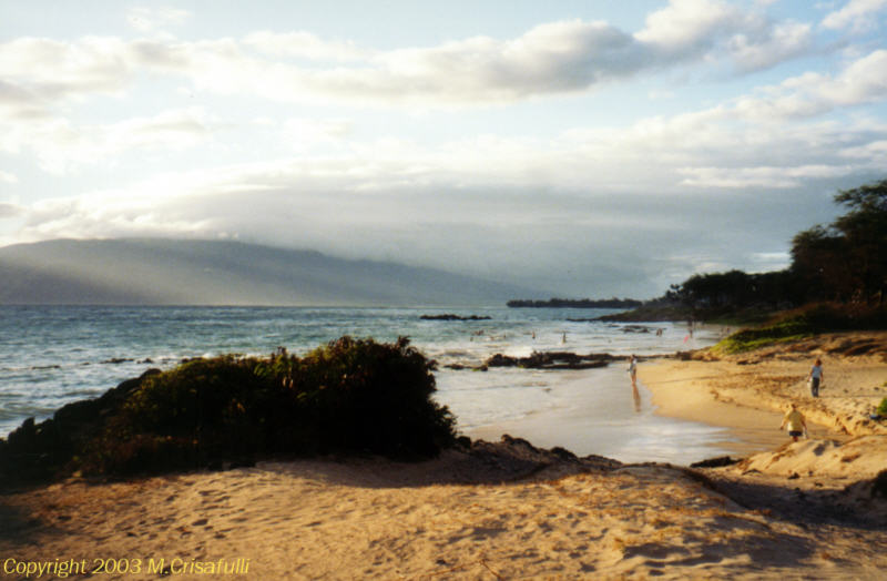 the public beach at Kihei