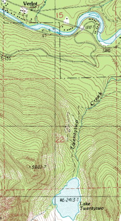 from USGS map