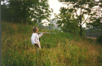 Tracking a deer by radio